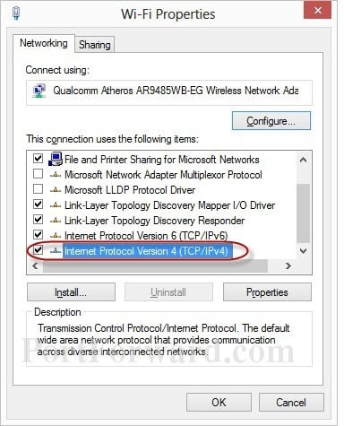 windows 8 lan properties